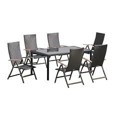 7tlg. Polyrattan Essgruppe "Malawi" mit Klappst�hlen 150er Tisch