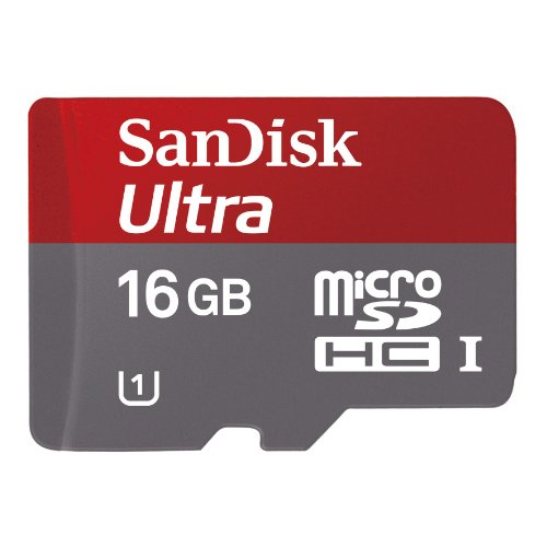 SanDisk Ultra 16GB MicroSDHC Class 10/UHS-1 Memory Card Speed Up To 30MB/s With Adapter- SDSDQUA-016G-U46A (Label May Change)
