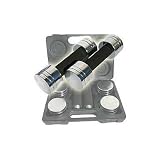 HANTELSET FITNESSHANTEL 2 x 0,5 bis 2,5kg CHROMHANTEL SCHWARZ HANTEL CHROM CHROMHANTELSET