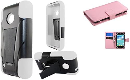 Combo pack For Nokia Lumia 530 (T-Mobile/Cricket)- HYBRID PC/SC Combo Cover w/ Kickstand - White HYB And MYBAT Universal Pink MyJacket Wallet (213) (No Package) for SAMSUNG R920 (GALAXY ATTAIN 4G) SAMSUNG I847 (Rugby Smart) SAMSUNG R930 (Galaxy S Aviator) SAMSUNG i757 (Galaxy S II Skyrocket HD) SAMSUNG T959V (Galaxy S 4G) SAMSUNG I777 (Galaxy S II) SAMSUNG I997 (Infuse 4G) SAMSUNG I510 (Droid Charge) SAMSUNG D710 (Epic 4G Touch/Galaxy S II 4G/R760) SAMSUNG T989 (Galaxy S II) SAMSUNG I405 (Strato