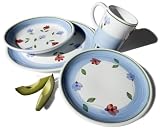 Pinzon by Caleca Petali 16-Piece Dinnerware Set, Service for 4