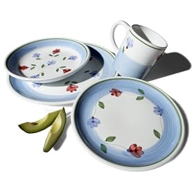 Pinzon by Caleca Petali 16-Piece Dinnerware Set, Service for 4
