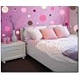 Brown and Cream Jumbo Polka Dots Wall Transfer Stickers