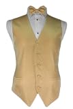 Tuxedo Vest - Venetian Collection Gold with Coordinating Bowtie