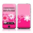 Retro Pink Flowers Design Apple iPod Touch 1G (1st Gen) Protector Skin Decal Sticker
