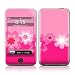 Retro Pink Flowers Design Apple iPod Touch 1G (1st Gen) Protector Skin Decal Sticker