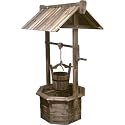 Burnt Finish Wishing Well