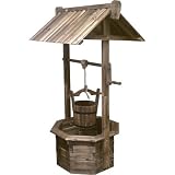 Burnt Finish Wishing Well