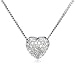 9ct White Gold 10Pt Diamond Heart Pendant 18