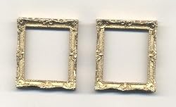 Dollhouse Miniature Set of 2 Ornate Victorian Frames