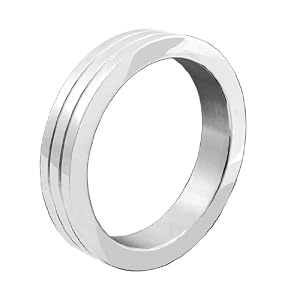 Best Buy Heart 2 Heart Metal C-ring, Stainless Steel With Grooves, Includes Bag, 1.75