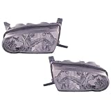 2001-2002 Toyota Corolla Headlights  w Amber Corner Light (Black) by Matrix