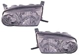 2001-2002 Toyota Corolla Headlights /w Amber Corner Light (Black)