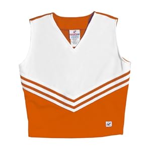 V-Neck Cheerleading Shell, AM, Orange