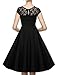 ACEVOG Women's Lace Crochet Sleeveless Cotton Vintage Tea Dress