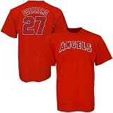 Majestic Los Angeles Angels of Anaheim #27 Vladimir Guerrero Red Youth Player T-shirt