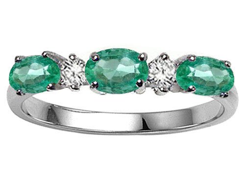 Genuine Emerald Diamond Stone White