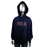 Boys Kids Fila Hoody Hoodie Sweater Top JNR Children Navy Fleece Lined Age 9-14
