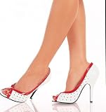 Seduce-217 Two Toned Peep Toe Pump With Crisscross Trim and Perforated Detail
