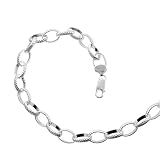 FOJO's Rope Texture Oval Link Rolo Necklace