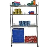 TRINITY NSF 4-tier All-purpose 48 Wide Chrome Shelving Rack