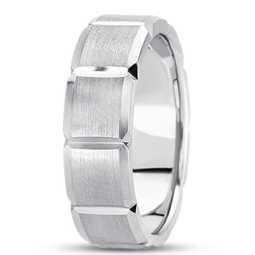 14K Gold Mens Fancy Wedding Band (7mm)