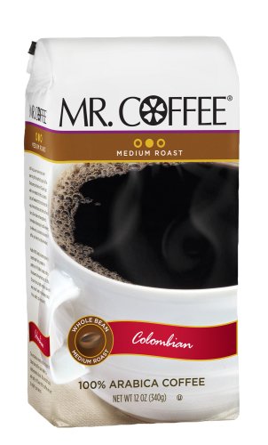 Childrens Toyshop  Health & Personal Care : Mr. Coffee Columbian Medium Roast Whole Bean Coffee, 12-Ounce Bag (Pack of 6)