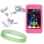 5-1 Bundle For Ipod Touch 3rd Generation (Newest Version) includes: Magenta (Hot Pink) Silicone Skin + Home/travle Charger + Car Charger + USB Data Sync Cable + Live*Laugh*Love Wrist Band!!!