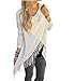 Women's Tassel Hem Crew Neck Knited Wraps Sweater Coat Outwear