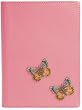 Applique Butterflies Leather Journal Diary, Lined, 5x7"