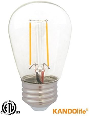 KANDOlite LED Filament S14/E26 ETL 3.5W 2700K (Warm White ) - 10-pack