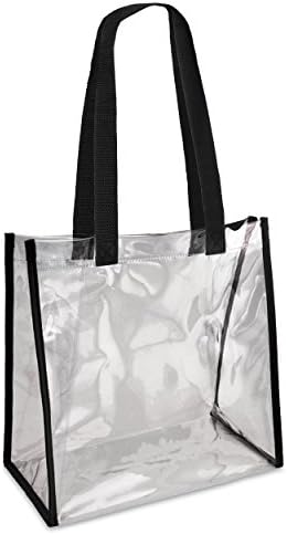 Valubag - 12L Black Accent Clear Tote Bag - VB5004-Black