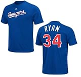 Texas Rangers Nolan Ryan Name and Number Royal Blue T-Shirt