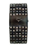 Accu2 By Accurist A2-14151 Ladies Stainless Steel Bracelet Watch Set with Black Swarovski Crystals