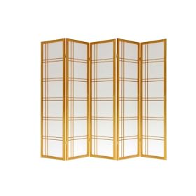 Room Divider Bargain Low Price - 6ft. Double Cross Folding Shoji Screen 3, 4, 5, or 6 Panels - 6 Colors
