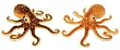 Plush Octopus 13,5" by Fiesta (1 piece) - Colors may vary