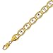 14K Solid Yellow 2 Two Tone Gold Mariner Chain
