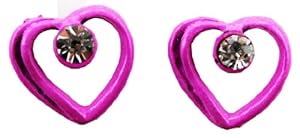 Heart Earring - Kids Fashion Earrings (Pink)