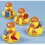 One Dozen (12) Construction Worker Rubber Ducky Party Favors