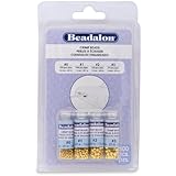 Beadalon Crimp Bead Variety Pack #0-3 Gold Plated, 600-Piece