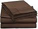 Clara Clark Premier 1800 Series 4pc Bed Sheet Set - King, Hypoallergenic, Deep Pocket (Chocolate Brown)