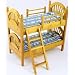 Dolls House 1/12 Scale/ Bedroom Pine Bunk Beds/ New