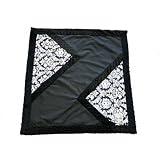 Itzy Ritzy Bitzy Blanket in Black Damask and Black... by cuterthanaducksbutt