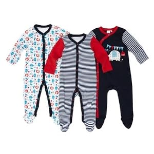 Bluezoo-pack Of Three Navy Boy's Sleepsuits-3-6 Months
