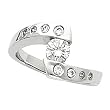 14K White Gold Diamond Engagement Ring - 0.67 Ct.