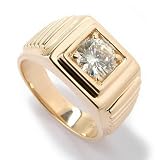 14K Gold Moissanite Men's Ring