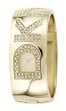 DKNY Crystal Logo Bangle Gold Dial Women's Watch #NY4659