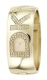 DKNY Ladies Gold Ip Logo Bangle Watch With Gold Dial