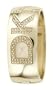 DKNY Crystal Logo Bangle Gold Dial Women's Watch #NY4659