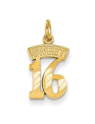 14k Yellow Gold Sweet 16 Charm